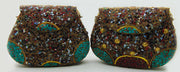 Cut Stone mosaic metal bag Stone Clutch