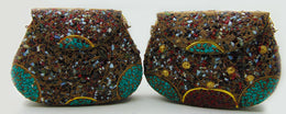 Cut Stone mosaic metal bag Stone Clutch