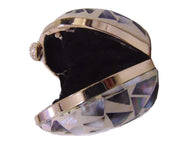 Box clutch Mother of pearl purse bag  women MOP bag