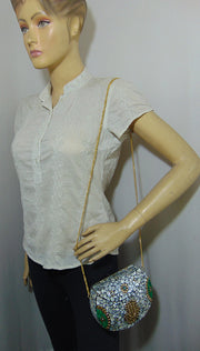 Seashell Mosaic fatima hand metal bag