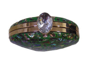 oval Box clutch Vintage Mother of Pearl Handbag