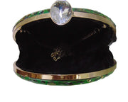 oval Box clutch Vintage Mother of Pearl Handbag
