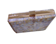 Mother Of Pearl slim frame Compact Evening Bag