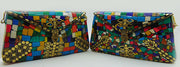 Multicolor Mosaic metal bag