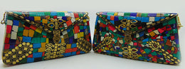 Multicolor Mosaic metal bag