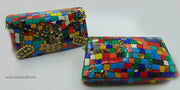 Multicolor Mosaic metal bag