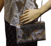Mother Of Pearl slim frame Compact Evening Bag