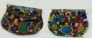 Multicolor Mosaic stone metal bag