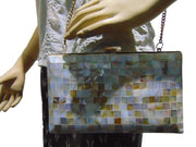 Mother Of Pearl slim frame Compact Evening Bag