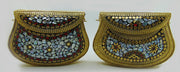 Golden shell nacre stone mosaic bag