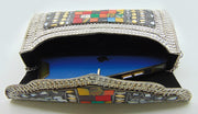 Golden shell nacre stone mosaic bag