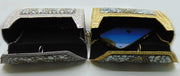 Golden silver shell nacre stone mosaic bag