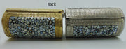 Cylinder Round Stone Metal bag clutch