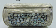 Cylinder Round Metal stud bag clutch