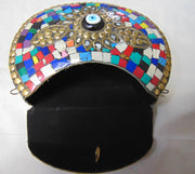Multicolor Evil Eye Mosaic Clutch Bag