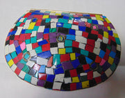 Multicolor Evil Eye Mosaic Clutch Bag