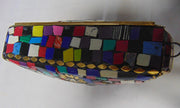 Multicolor Evil Eye Mosaic Clutch Bag