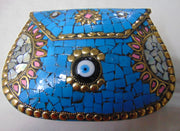 Multicolor Evil Eye Mosaic Clutch Bag