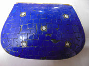 Women feg sui evil eye stone Mosaic Metal Bag