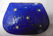 Women feg sui evil eye stone Mosaic Metal Bag