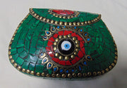 Multicolor Evil Eye Mosaic Clutch Bag