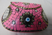 Multicolor Evil Eye Mosaic Clutch Bag