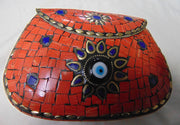 Multicolor Evil Eye Mosaic Clutch Bag