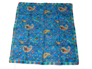 Assorted paisley print pure Silk square scarf
