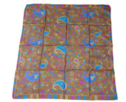 Assorted paisley print pure Silk square scarf
