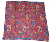 Assorted paisley print pure Silk square scarf