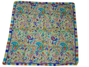 Assorted paisley print pure Silk square scarf