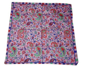 Assorted paisley print pure Silk square scarf