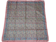 Assorted small flower print pure Silk square scarf