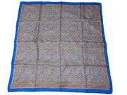 Assorted small flower print pure Silk square scarf