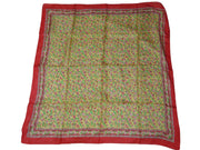 Assorted small flower print pure Silk square scarf