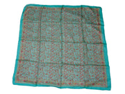 Assorted small flower print pure Silk square scarf