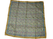 Assorted small flower print pure Silk square scarf