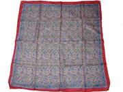 Assorted small flower print pure Silk square scarf