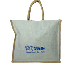 Nestle print jute Gift bag