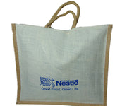 Nestle print jute Gift bag
