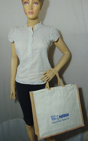 Nestle print jute Gift bag