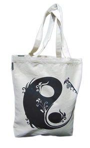 star & fish Print Heavy Canvas Shopping Bag