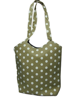 Small Polka-Dot Print canvasTote Bag
