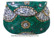 Mosaic Metal Clutch Purse