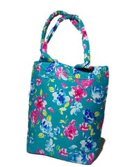 FlowerPattern cotton twill Beach bag