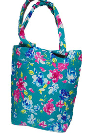 FlowerPattern cotton twill Beach bag
