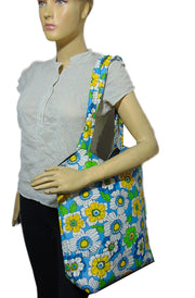 Floral Printed canvas Shoulder Tote Bag