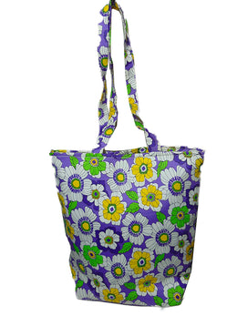 FlowerPattern Canvas Beach bag