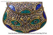 Mosaic Brass Vintage Clutch Bag
