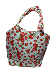 straberry Pattern Canvas Beach bag